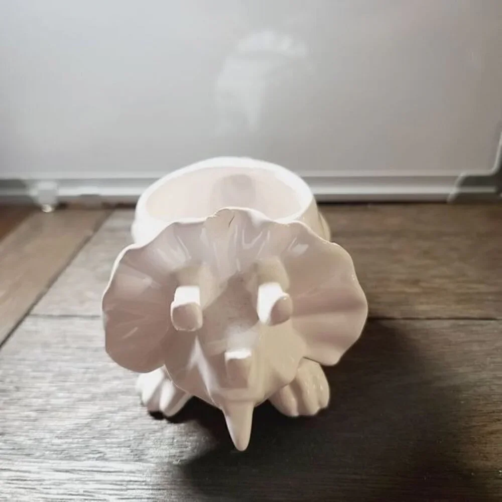 Dinosaur Triceratops Ceramic Succulent Planter Desk Boho Decorative Decor